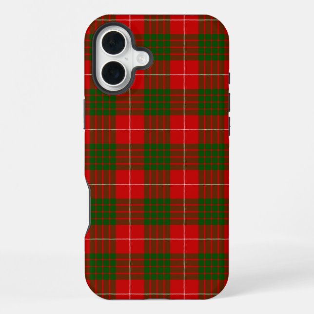 Crawford tartan red green plaid iPhone case (Back)