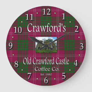 Crawford's Old Crawford Castle Coffee Co. Large Clock