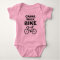 Crawl Walk Bike funny biking baby bodysuit