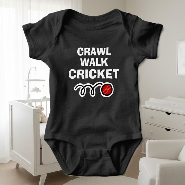 CRAWL WALK CRICKET sports bodysuit for new baby (cricket bodysuit for baby)