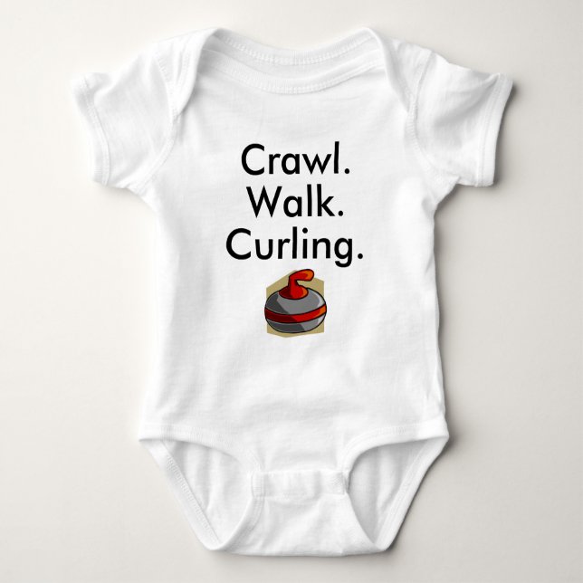 Crawl Walk Curling Baby Bodysuit (Front)