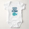 Crawl Walk Fish funny fishing baby bodysuit