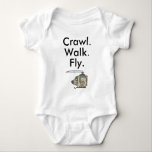 Crawl Walk Fly Military Army Pilot Baby Bodysuit<br><div class="desc">Crawl Walk Fly Military Army Helicopter Pilot Baby Bodysuit Infant Newborn Boy Girl Shower Gift</div>