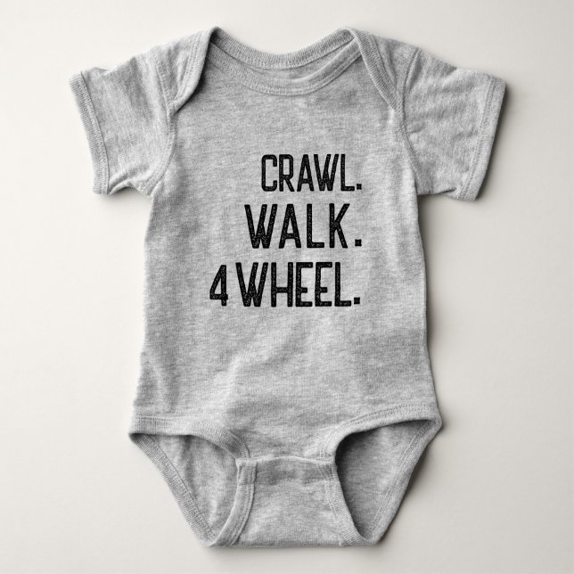Crawl Walk Four-wheel, Atv Baby Baby Bodysuit (Front)