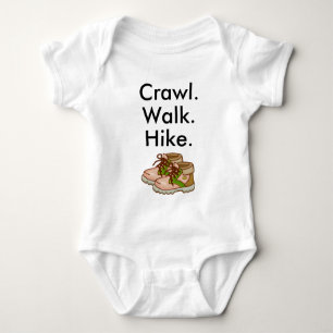 Crawl Walk Hike Hiking Baby Bodysuit