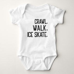 Crawl Walk Ice Skate, Ice Skating Family Baby Bodysuit