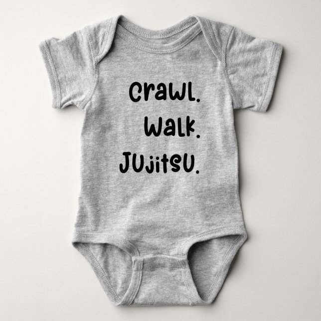 Crawl Walk Jujitsu Baby Bodysuit (Front)