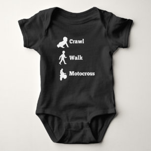 Crawl Walk Motocross Baby Bodysuit