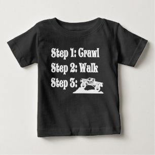 Crawl, Walk, off-road 4x4 trucking baby shirt