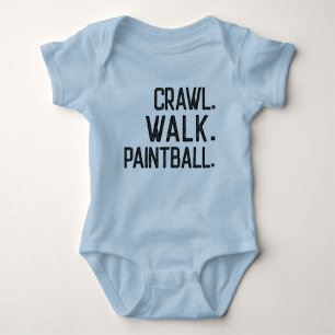 Crawl Walk Paintball, Cute Paintball Baby Bodysuit