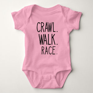 Crawl Walk Race, Racing Baby Bodysuit