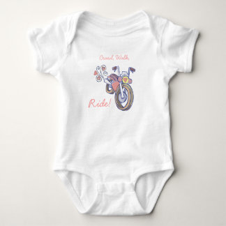 Crawl, Walk, Ride! Girl Baby Bodysuit