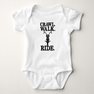 Crawl. Walk. Ride. Motorcycle Baby Bodysuit