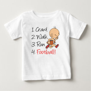 Crawl Walk Run Football Baby T-Shirt