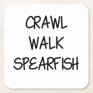 Crawl Walk Spearfish Square Paper Coaster