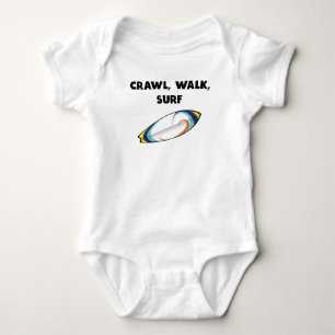 Crawl Walk Surf Baby Bodysuit