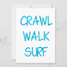 Crawl Walk Surf with Blue Font