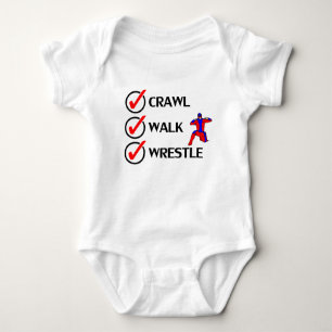 Crawl Walk Wrestle Baby Bodysuit