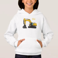 Crawler excavator cartoon illustration