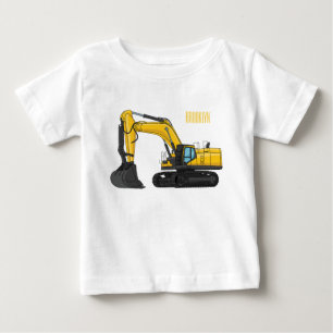 Crawler excavator cartoon illustration  baby T-Shirt