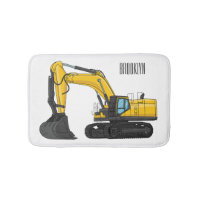 Crawler excavator cartoon illustration