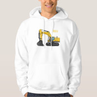 Crawler excavator cartoon illustration