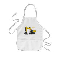 Crawler excavator cartoon illustration