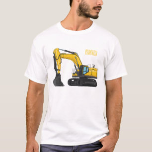 Crawler excavator cartoon illustration T-Shirt