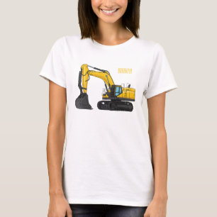 Crawler excavator cartoon illustration T-Shirt