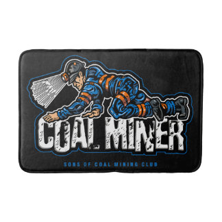 CRAWLING COAL MINER BATH MAT