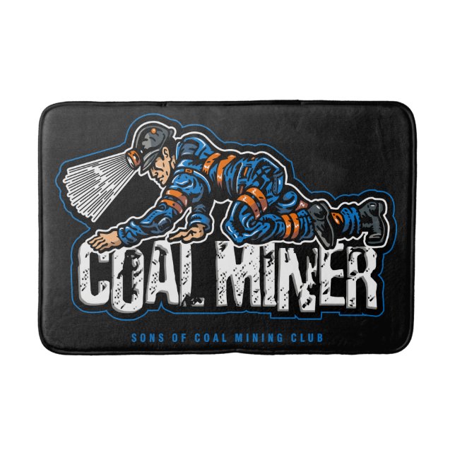 CRAWLING COAL MINER BATH MAT (Front)