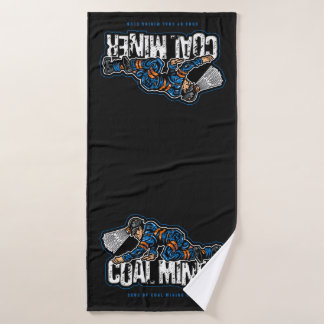 CRAWLING COAL MINER BATH TOWEL