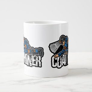 CRAWLING COAL MINER  LARGE COFFEE MUG