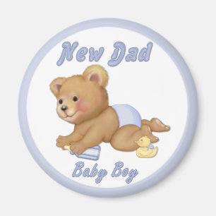 Crawling Teddy - New Dad of Boy - Customise Magnet