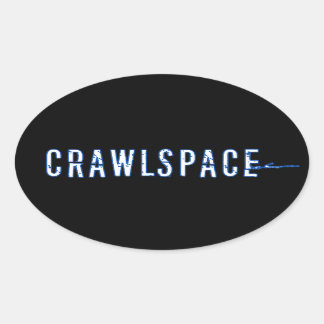 Crawlspace Oval Sticker - Glossy