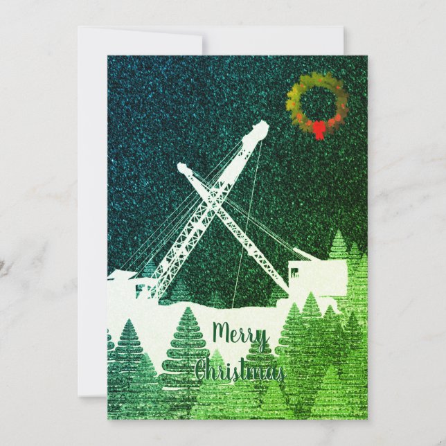 CRAWLWER CRANE WINTERY SNOW NIGHT OPERATOR HOLIDAY (Front)