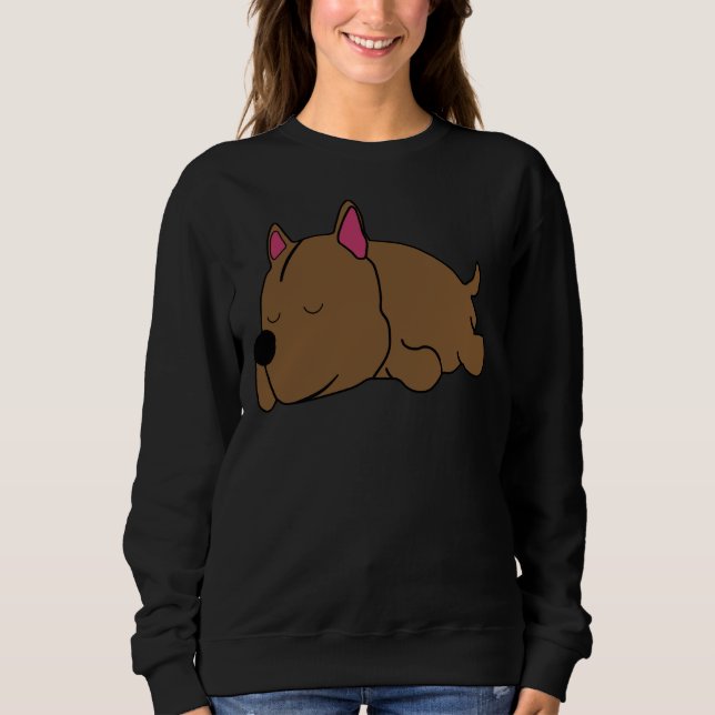 Craxed Lazy Pit Bull Beanie Pit Bull Lover Pit Bul Sweatshirt (Front)