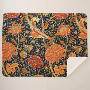Cray, a beautiful William Morris design, Sherpa Blanket