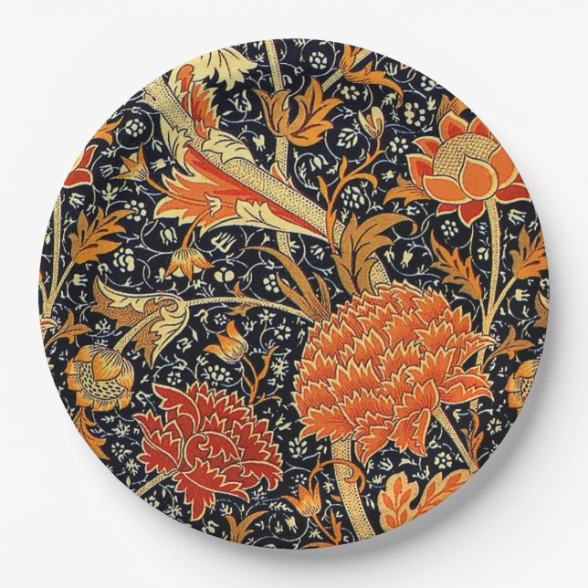 Cray, a vintage William Morris design Paper Plate (Front)