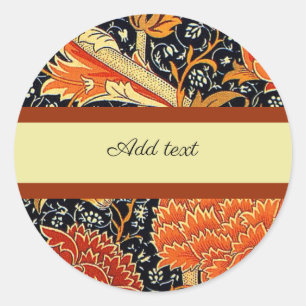 Cray, a William Morris design, Template Classic Round Sticker