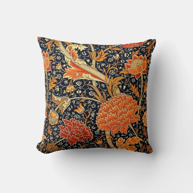 Cray, a William Morris vintage design Cushion (Front)