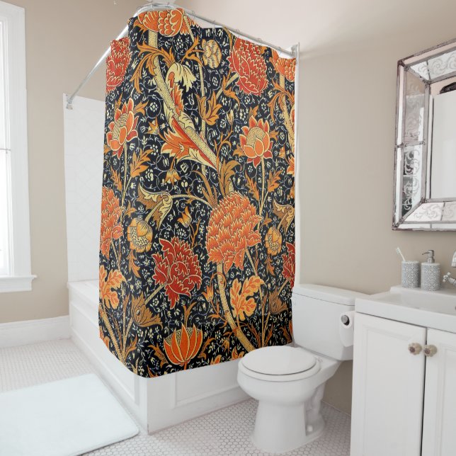 Cray by William Morris Shower Curtain (In Situ)
