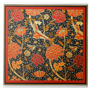 Cray, colourful vintage pattern (framed) ceramic tile