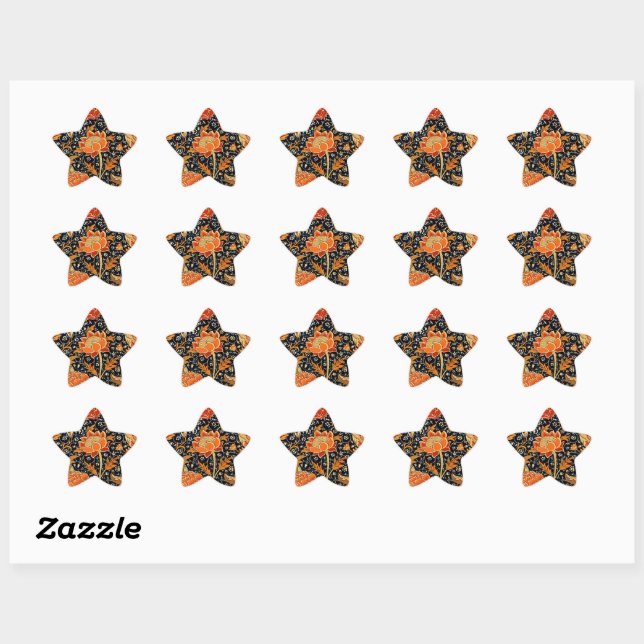 Cray, famous vintage design, star sticker (Sheet)