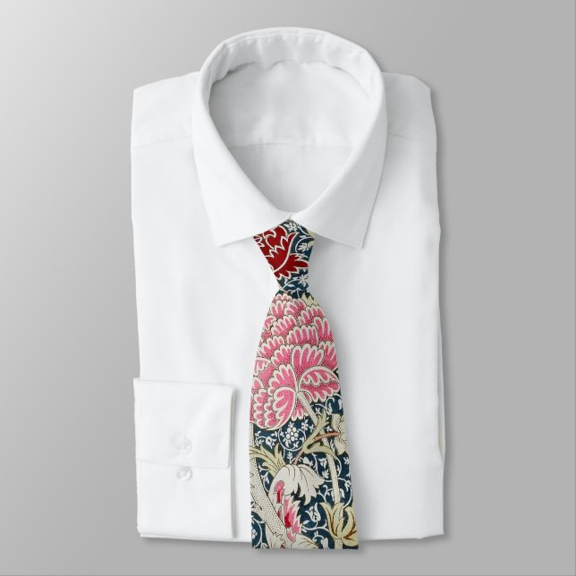 Cray Pattern (by William Morris) Tie (Tied)