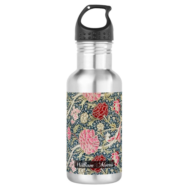 Cray Pattern - flowers&leaves - WilliamMorris 532 Ml Water Bottle (Front)