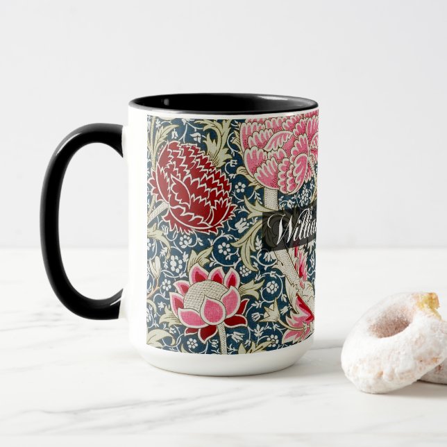 Cray Pattern - flowers&leaves - WilliamMorris Mug (With Donut)