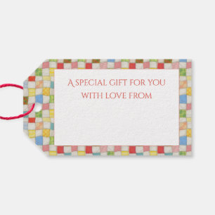 CRAY QUILT Gift Tags / White