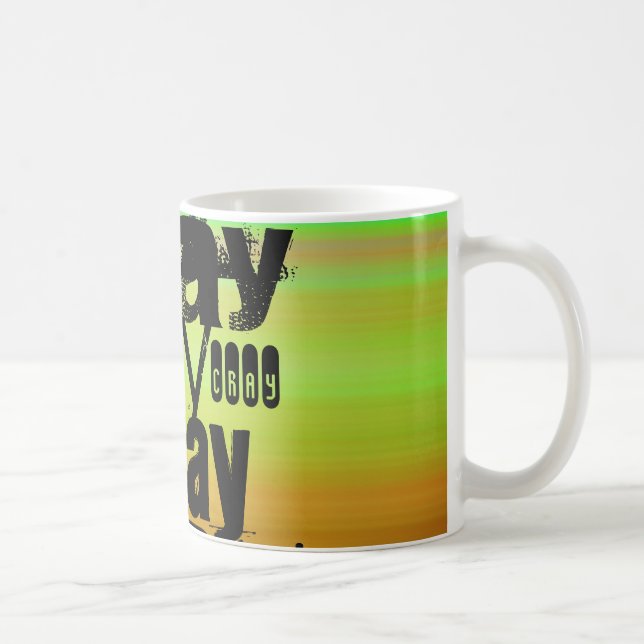 Cray; Vibrant Green, Orange, & Yellow Coffee Mug (Right)