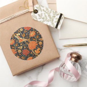 Cray, William Morris design Classic Round Sticker